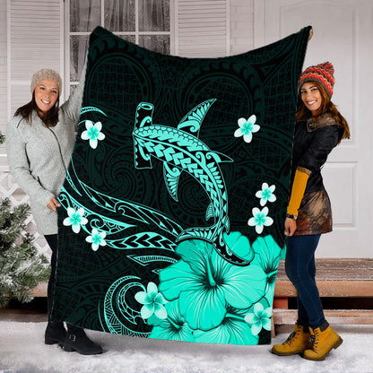 Hawaii Premium Blanket Shark Polynesia Tribal Tattoo