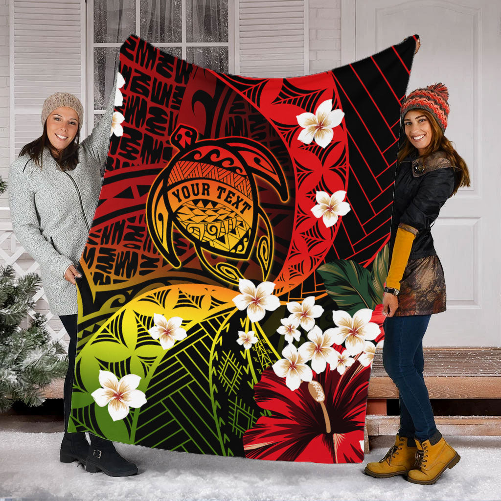 Hawaii Premium Blanket Custom Turtle Style Reggae Tropical