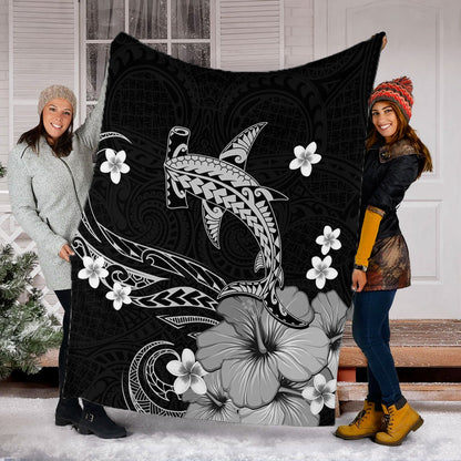 Hawaii Premium Blanket Shark Polynesia Tribal Tattoo