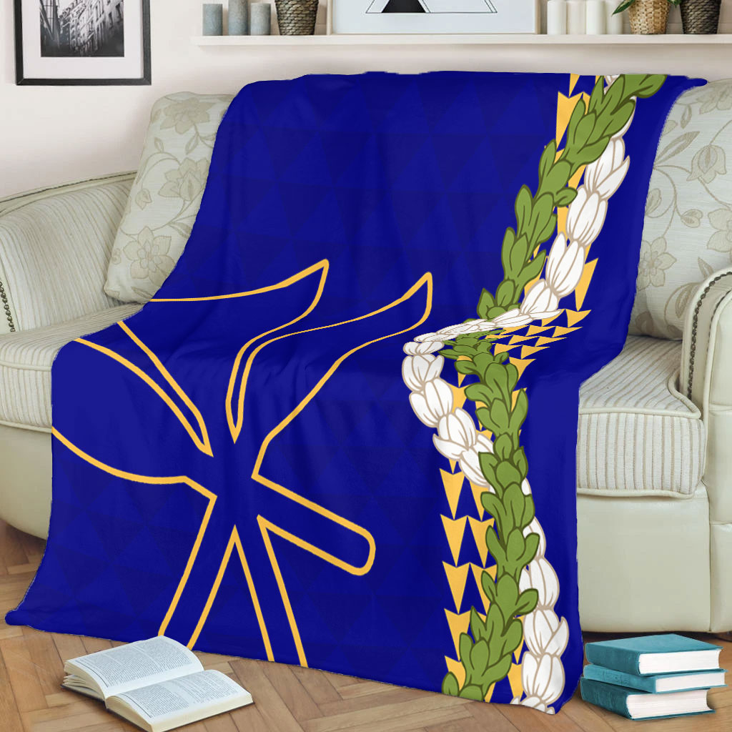 Hawaii Premium Blanket Kanaka Maoli Puakenikeni Maile Flower Lei