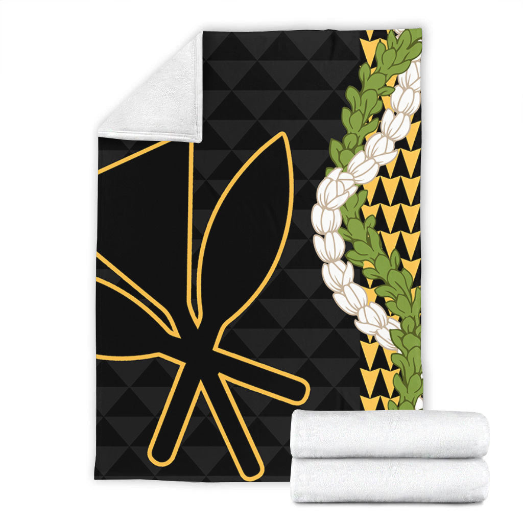 Hawaii Premium Blanket Kanaka Maoli Puakenikeni Maile Flower Lei