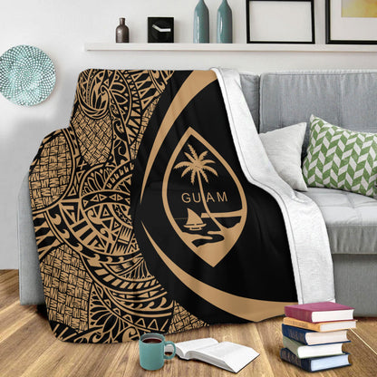 Guam Premium Blanket Lauhala Gold Circle Style
