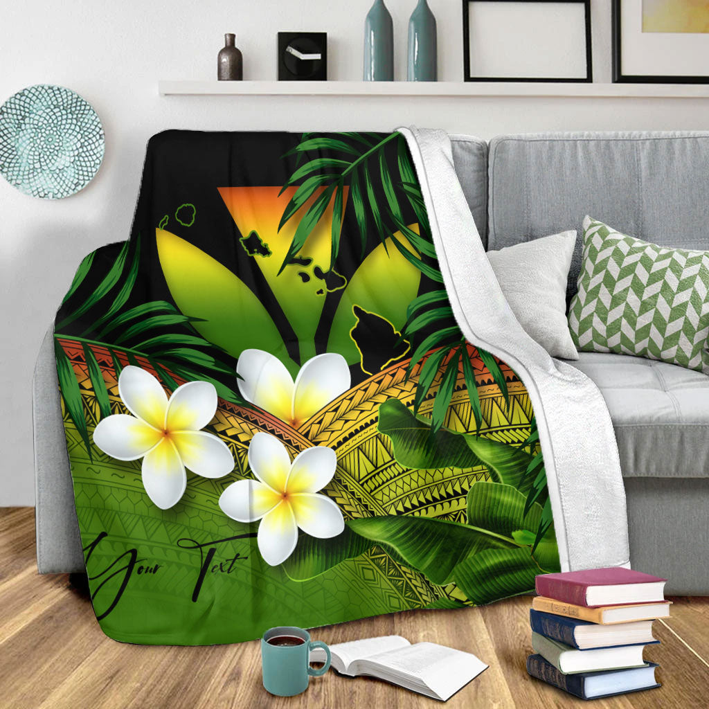 Hawaii Premium Blanket Custom Kanaka Polynesian Tropical