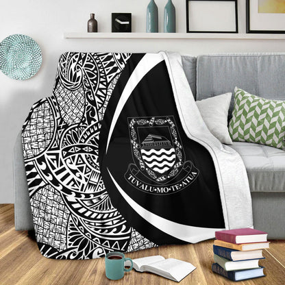 Tuvalu Premium Blanket Lauhala White Circle Style