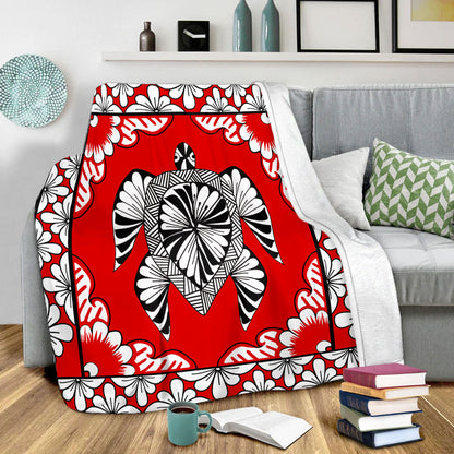 Tonga Premium Blanket Tapa Turtle Design