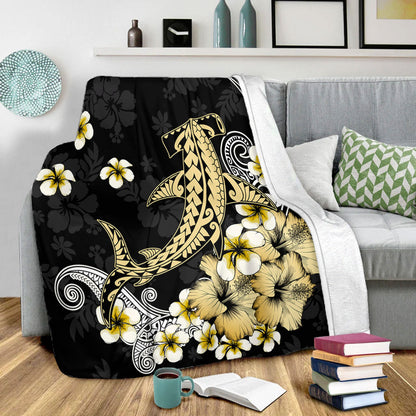Hawaii Premium Blanket Hammerhead Shark Gold Tropical