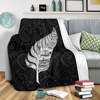 New Zealand Premium Blanket Maori Silver Fern Simple Style