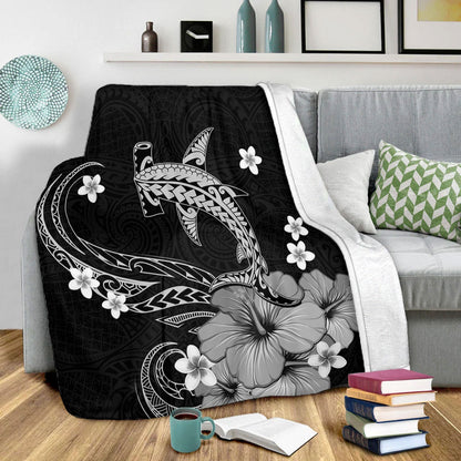 Hawaii Premium Blanket Shark Polynesia Tribal Tattoo