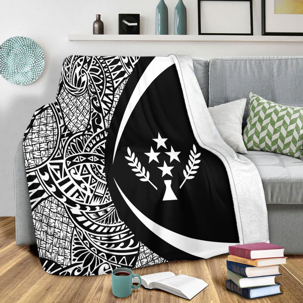 Kosrae Premium Blanket Lauhala White Circle Style