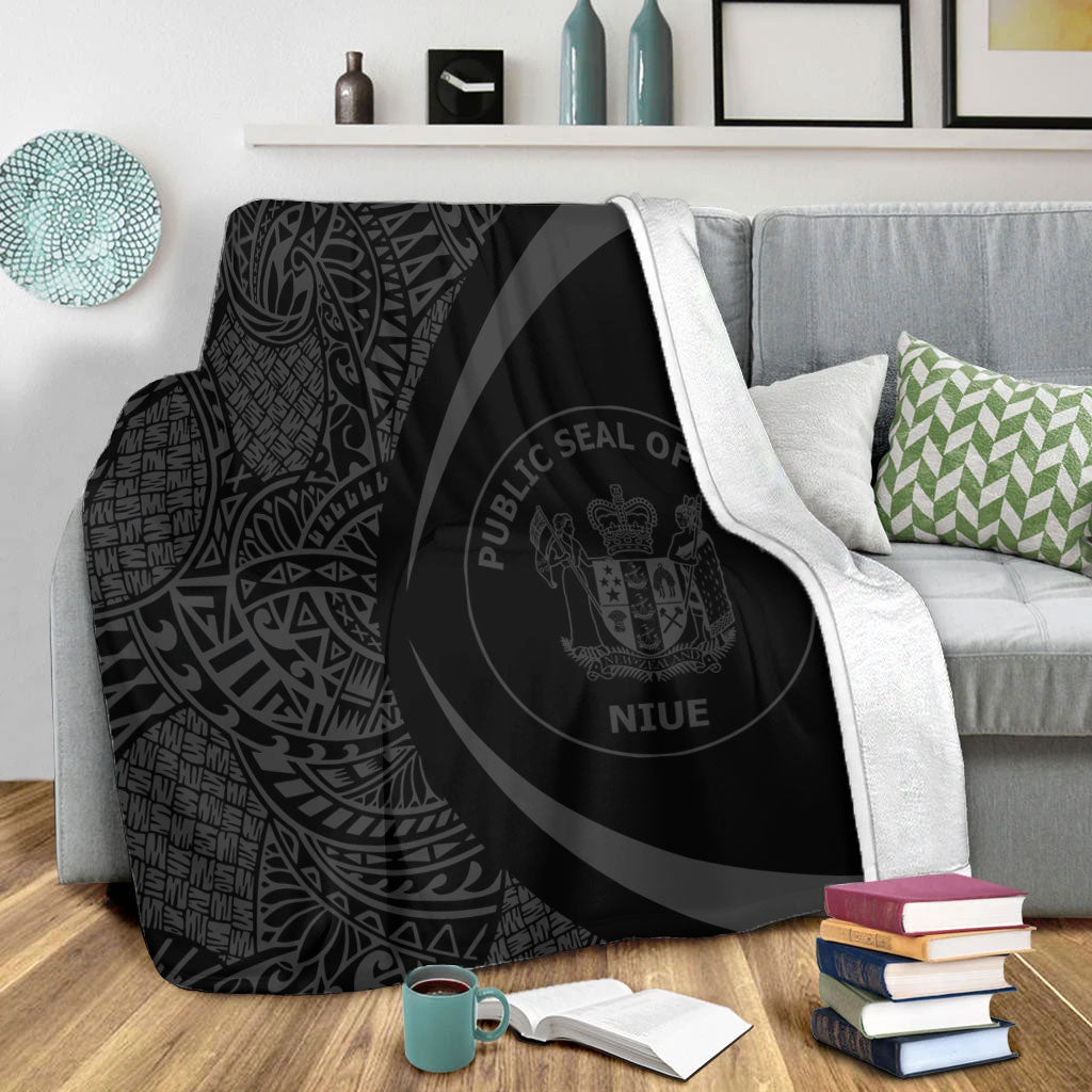 Niue Premium Blanket Lauhala Gray Circle Style