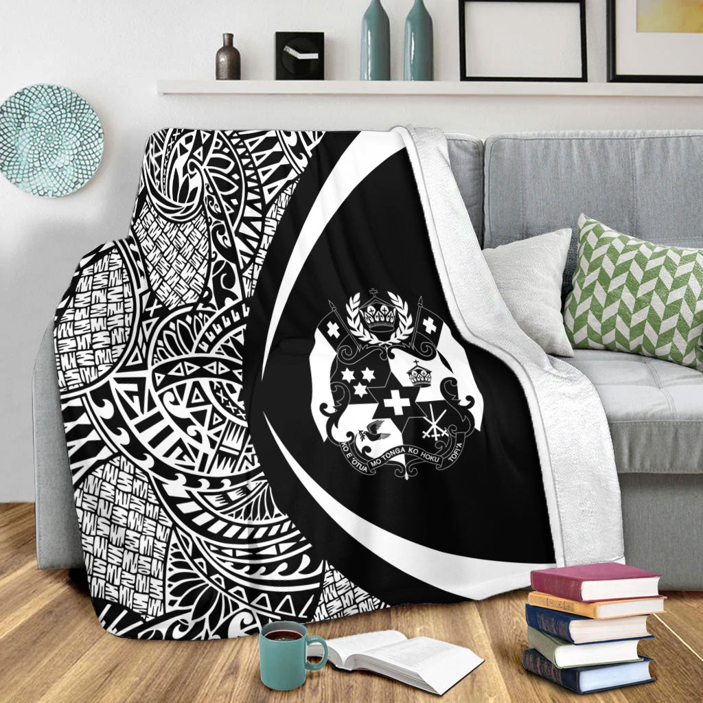 Tonga Premium Blanket Lauhala White Circle Style