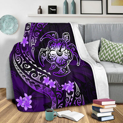 Hawaii Premium Blanket Kanaka Maoli Map With Turtle Tribal Polynesia Tattoo Luxury Design