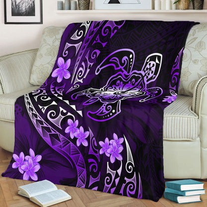 Hawaii Premium Blanket Kanaka Maoli Map With Turtle Tribal Polynesia Tattoo Luxury Design