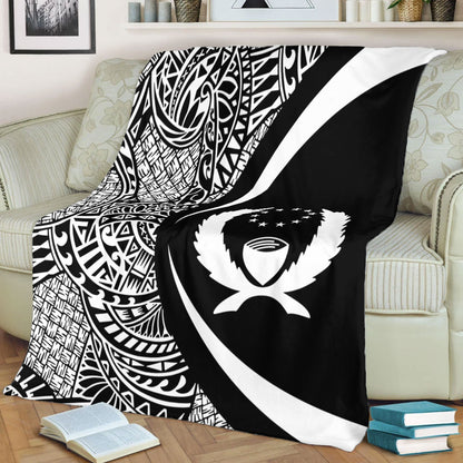Pohnpei State Premium Blanket Lauhala White Circle Style