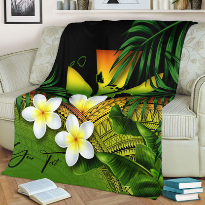 Hawaii Premium Blanket Custom Kanaka Polynesian Tropical