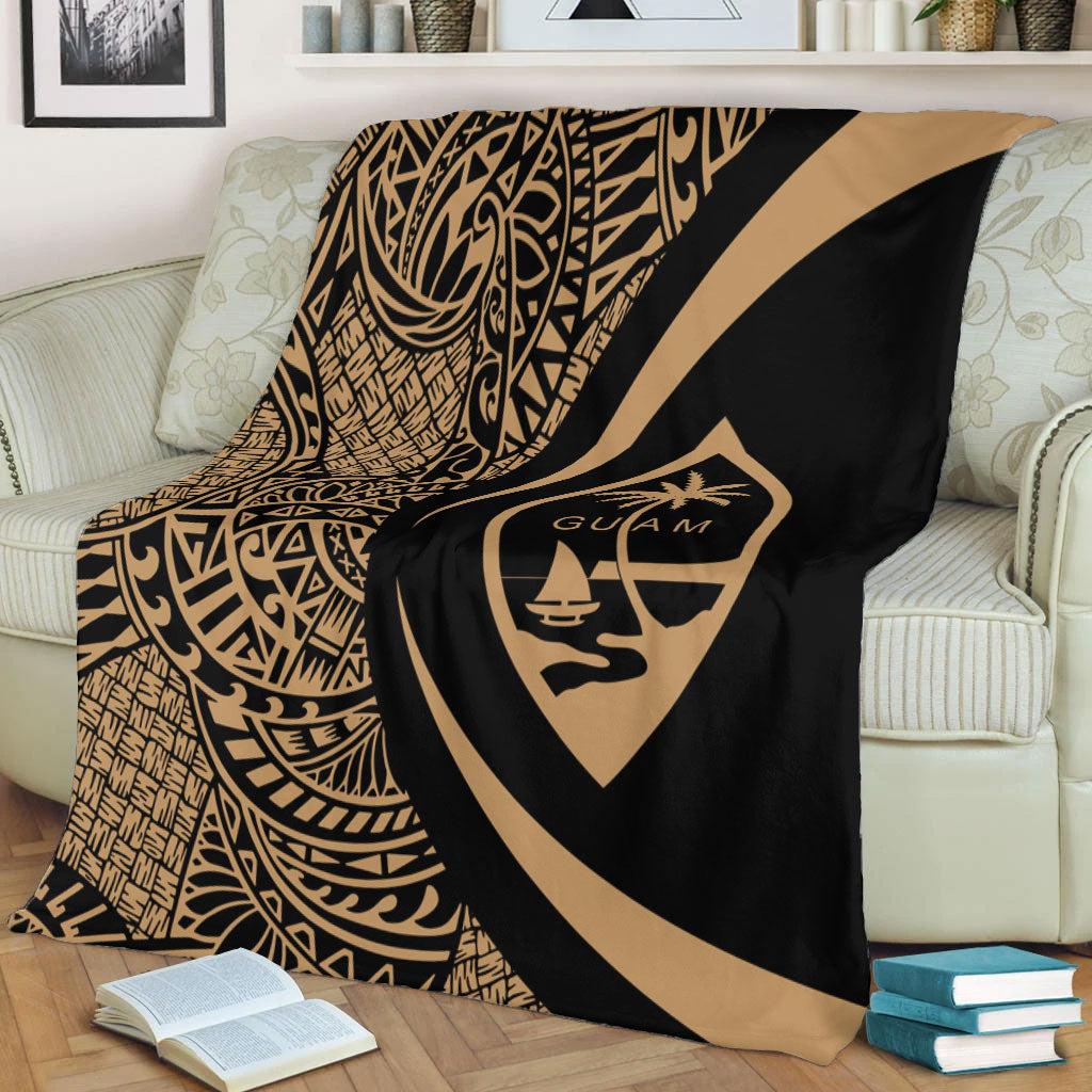 Guam Premium Blanket Lauhala Gold Circle Style