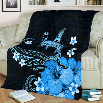 Hawaii Premium Blanket Shark Polynesia Tribal Tattoo