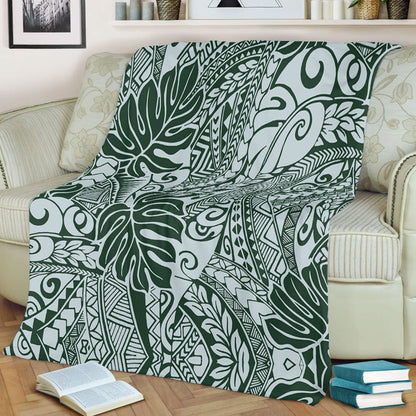 Hawaii Premium Blanket Tribal Pattern Leaf