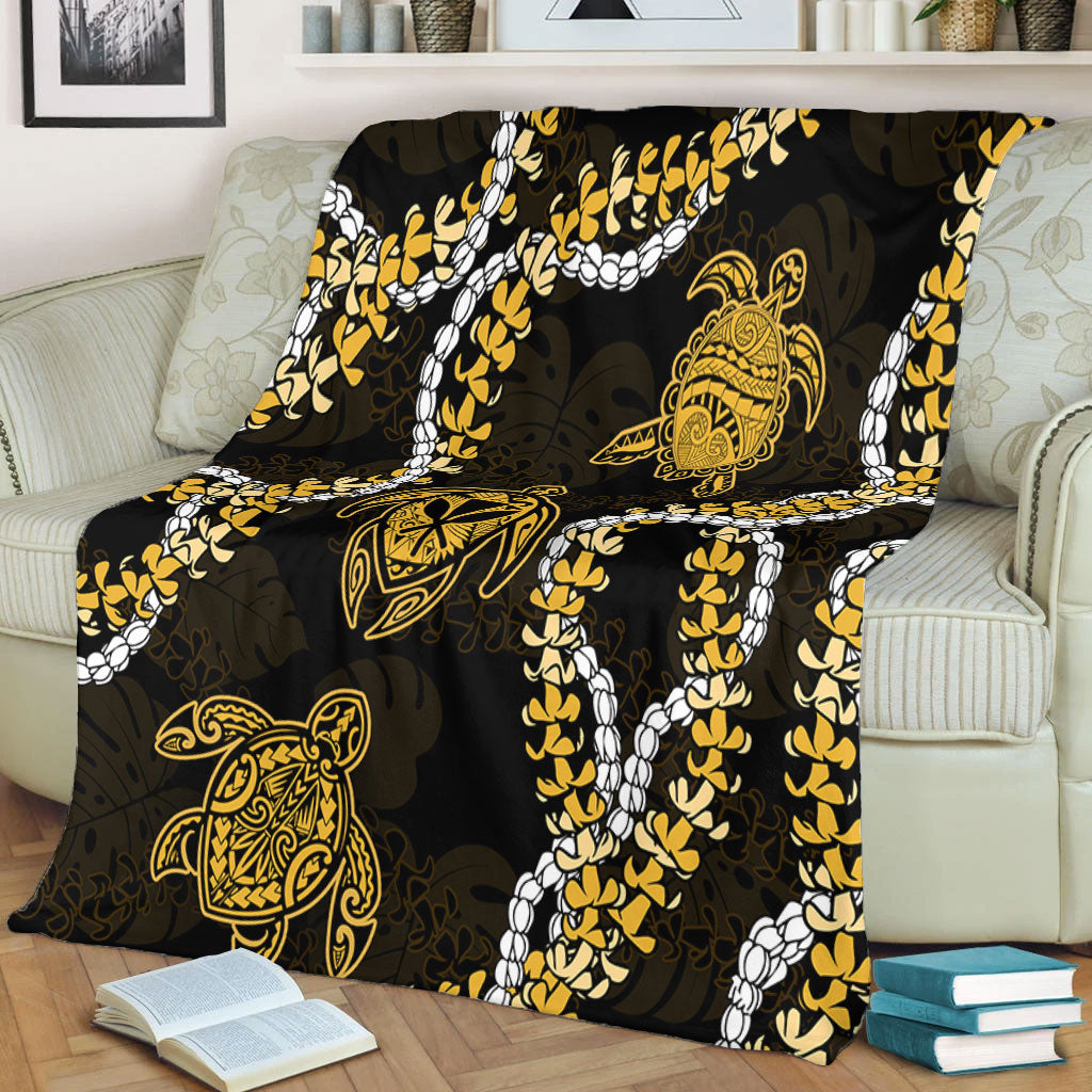 Hawaii Premium Blanket Kanaka Maoli Floral Puakenikeni Lei
