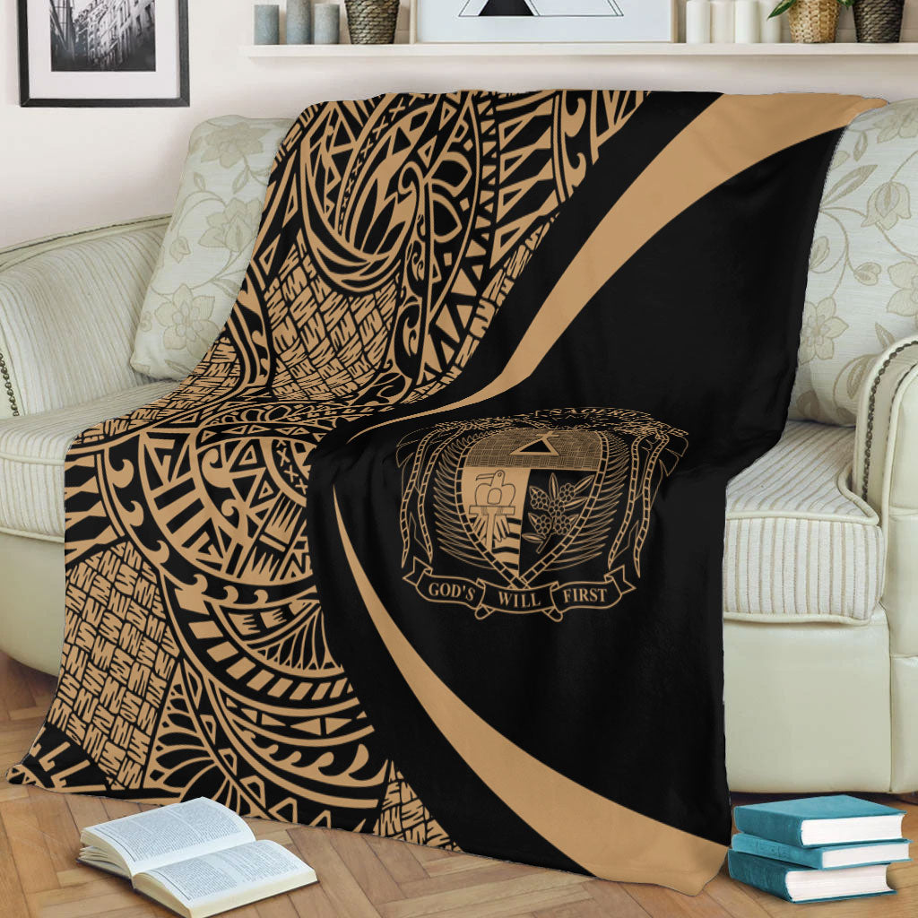 Nauru Premium Blanket Lauhala Gold Circle Style