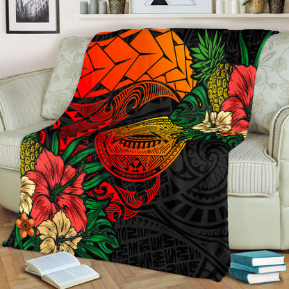 American Samoa Premium Blanket Polynesian Coat Of Arms Tropical