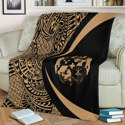 Tonga Premium Blanket Lauhala Gold Circle Style
