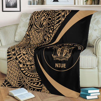 Niue Premium Blanket Lauhala Gold Circle Style