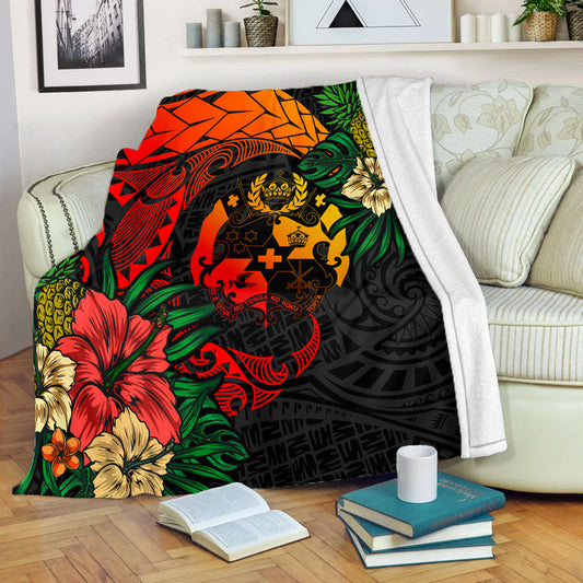 Tonga Premium Blanket Polynesian Coat Of Arms Tropical