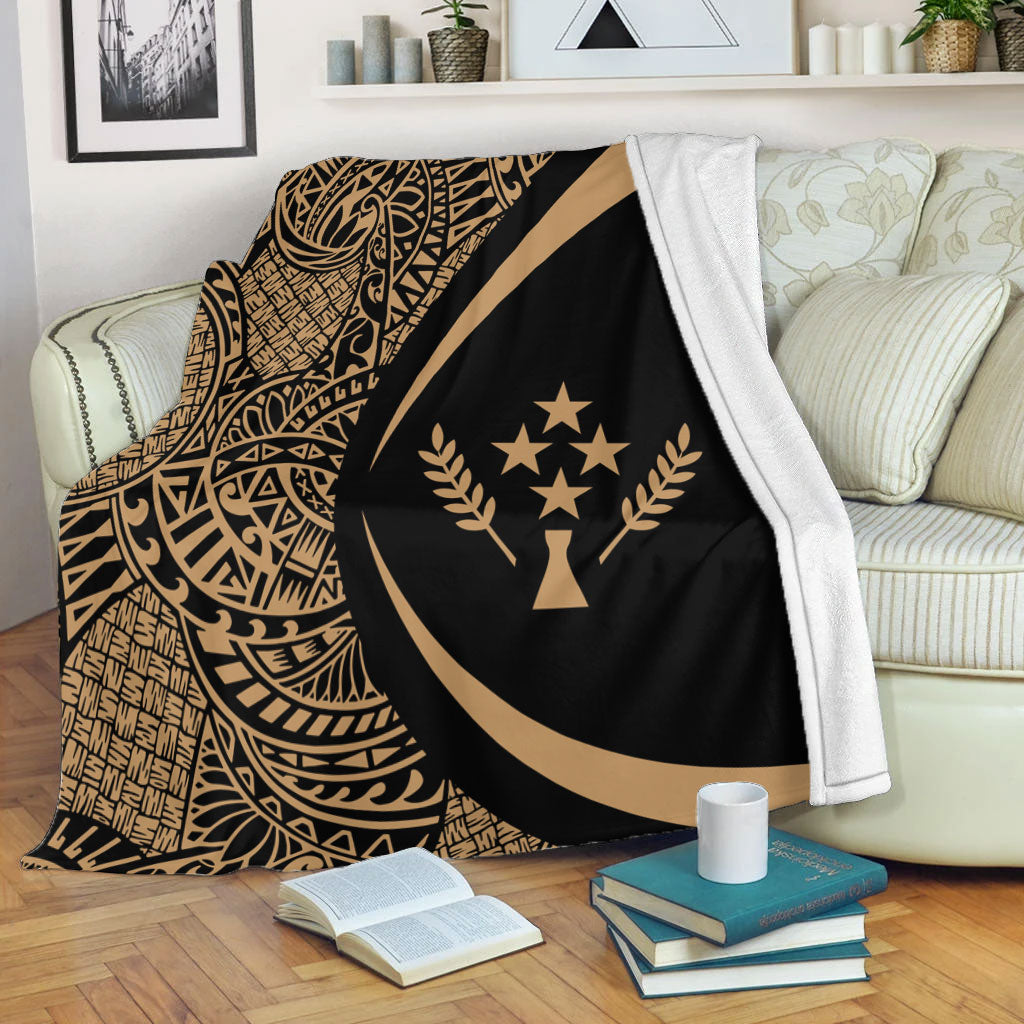 Kosrae Premium Blanket Lauhala Gold Circle Style