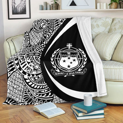 Samoa Premium Blanket Lauhala White Circle Style