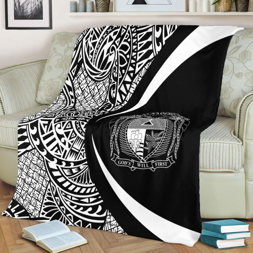 Nauru Premium Blanket Lauhala White Circle Style