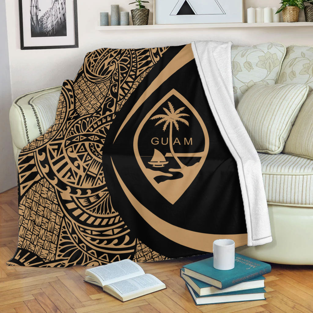 Guam Premium Blanket Lauhala Gold Circle Style