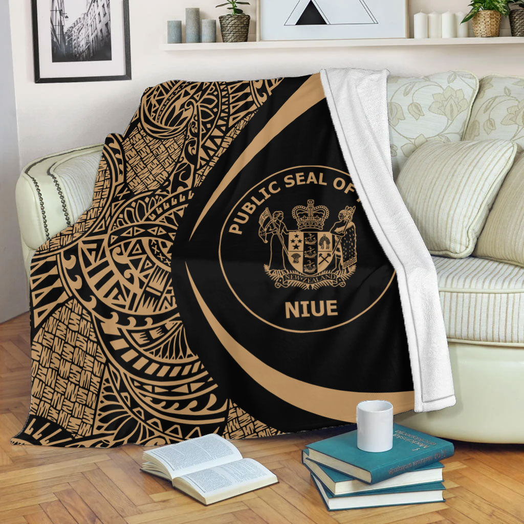Niue Premium Blanket Lauhala Gold Circle Style