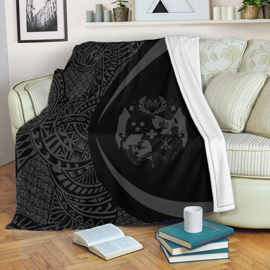 Tonga Premium Blanket Lauhala Gray Circle Style