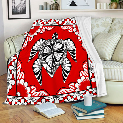 Tonga Premium Blanket Tapa Turtle Design