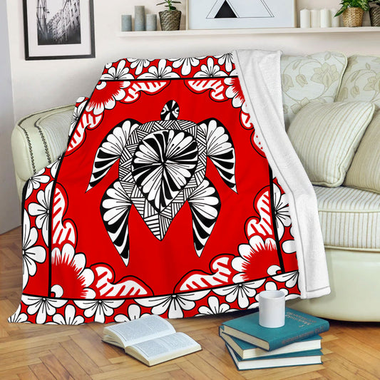 Tonga Premium Blanket Tapa Turtle Design