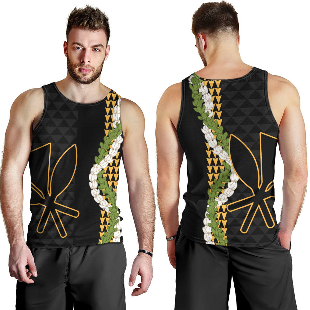 Hawaii Tank Top Kanaka Maoli Puakenikeni Maile Flower Lei