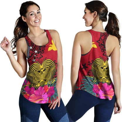 Papua New Guinea Women Tank Flag Tribal Tropical Style