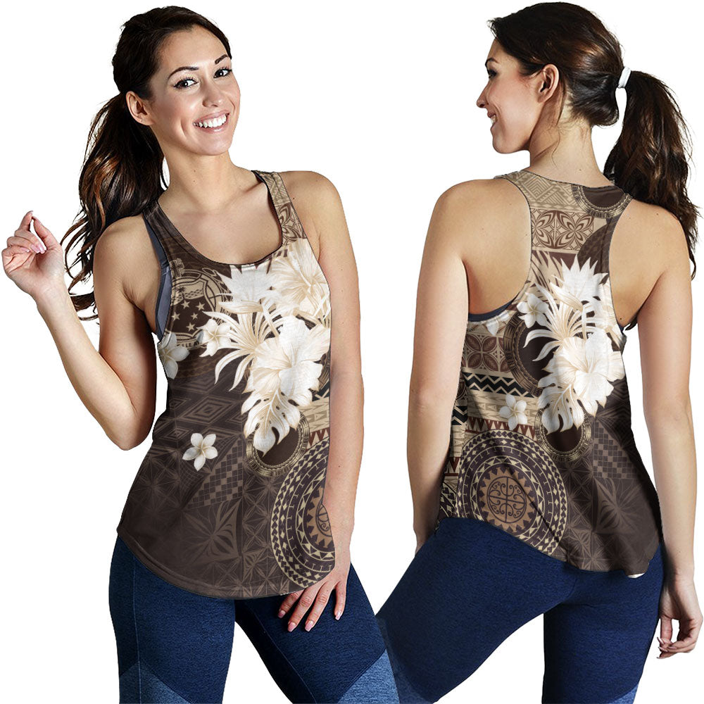 Samoa Women Tank Siapo Motif Print Fabric