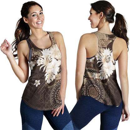 Samoa Women Tank Siapo Motif Print Fabric
