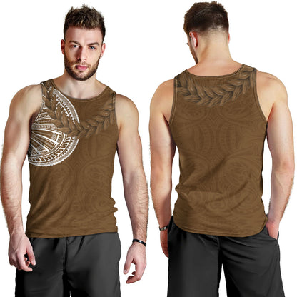 Samoa Tank Top Tattoo Roman Reigns With Ula Fala Style Brown