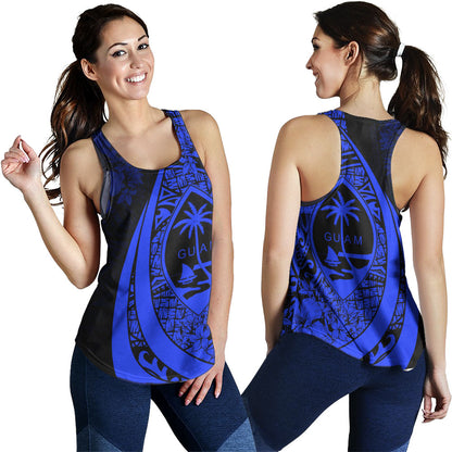 Guam Women Tank Custom Hibiscus Flower Symbols Style