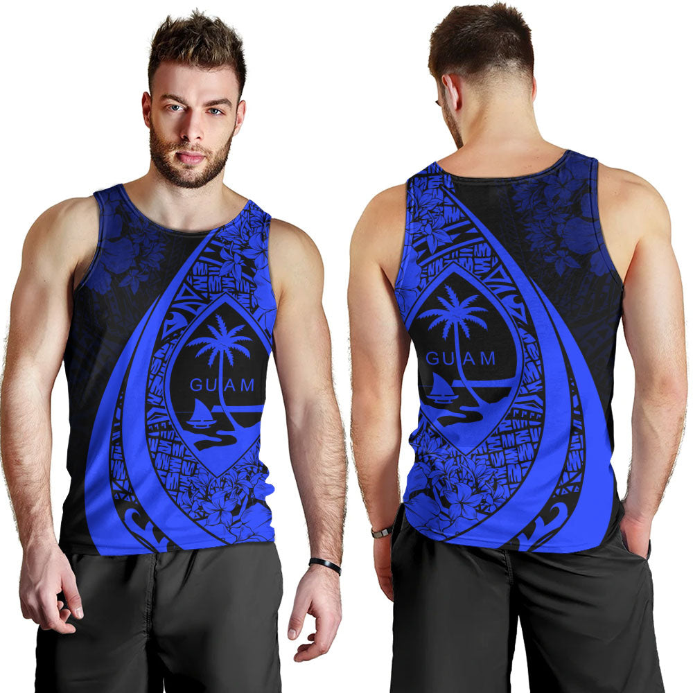 Guam Tank Top Custom Hibiscus Flower Symbols Style