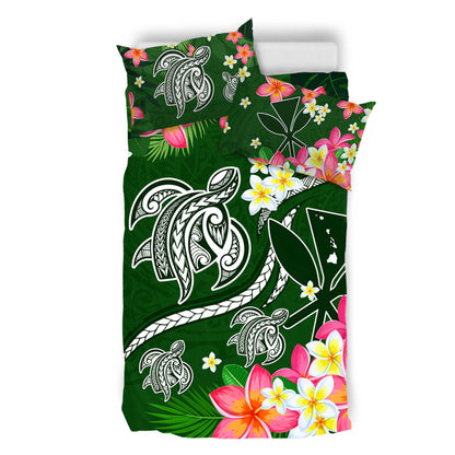 Hawaii Bedding Set Aloha Island Turtle Plumeria Flower Tropical Fabric