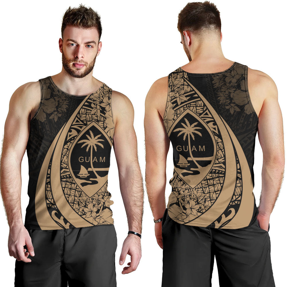 Guam Tank Top Custom Hibiscus Flower Symbols Style