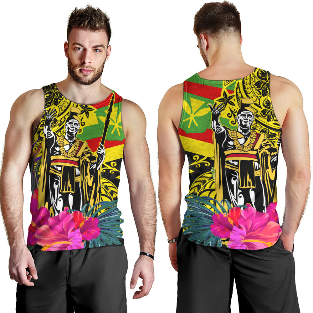 Hawaii Tank Top Kanaka Maoli King Flag Tribal Tropical Style