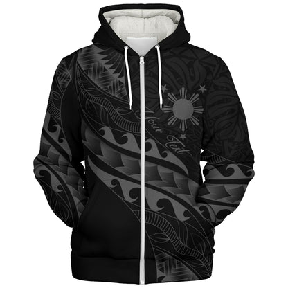 Philippines Filipinos Sherpa Hoodie Custom Island Tribal Tattoos