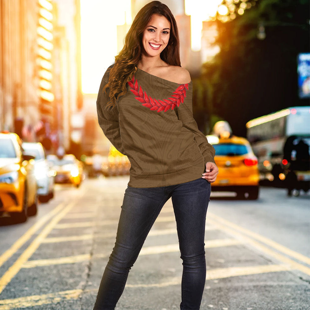 Samoa Off Shoulder Sweatshirt Ula Fala Style