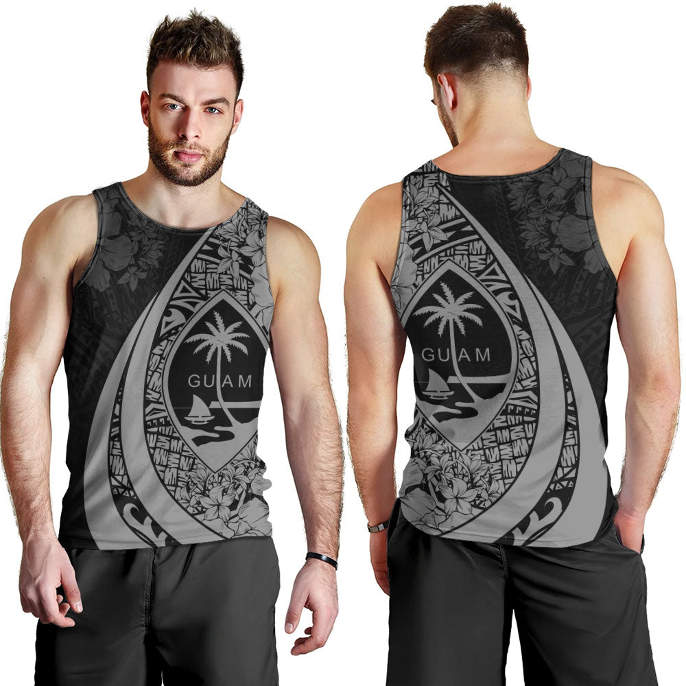 Guam Tank Top Custom Hibiscus Flower Symbols Style