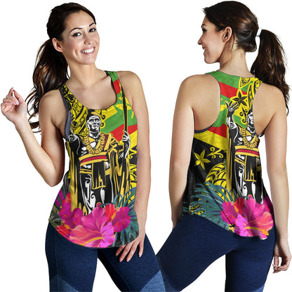 Hawaii Women Tank Kanaka Maoli King Flag Tribal Tropical Style